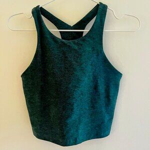 Beyond Yoga Spacedye Focus Cropped Tank, Pine (forest green), size Medium